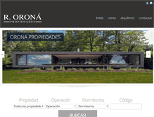 Tablet Screenshot of oronapropiedades.com.ar